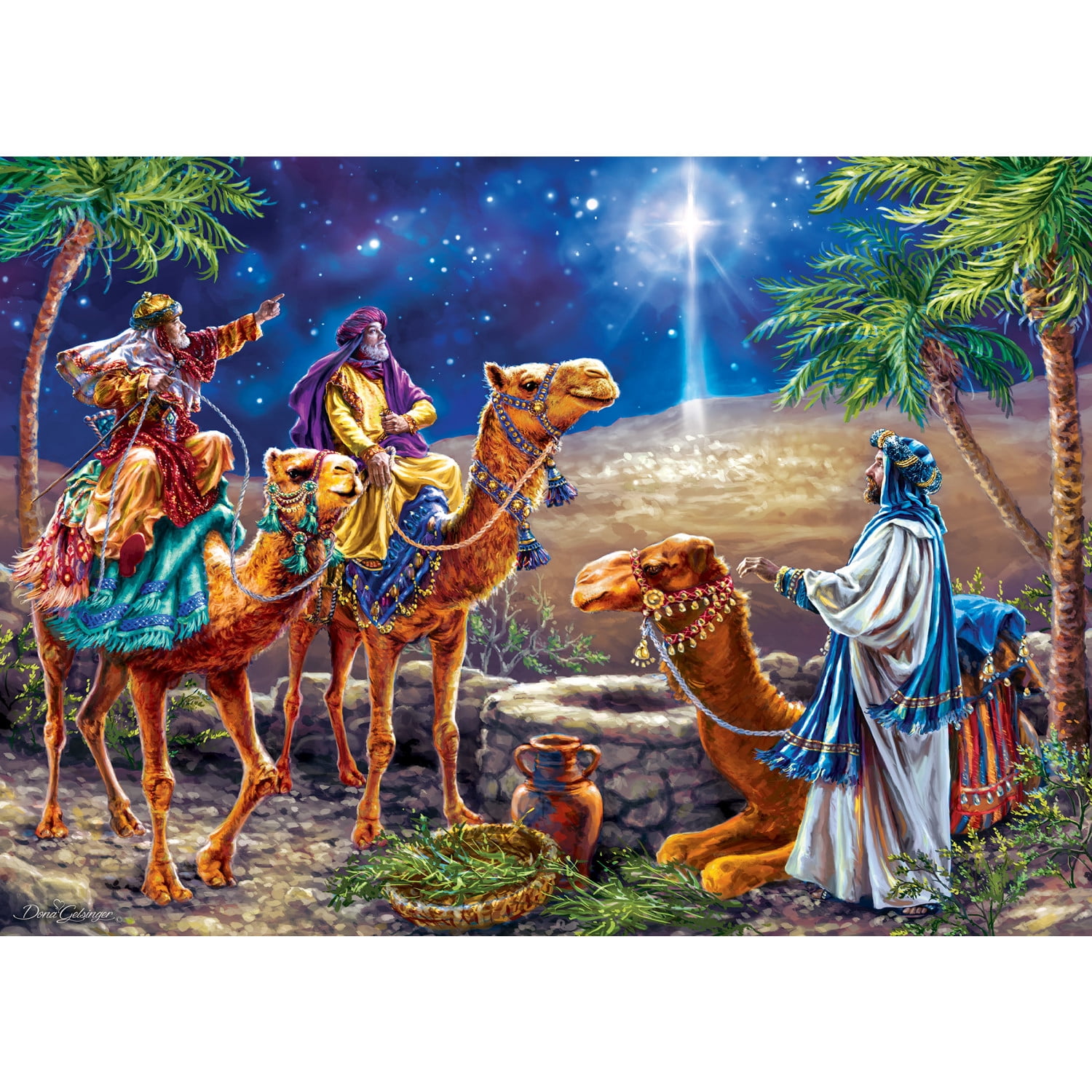 MasterPieces 500 Piece Glitter Christmas Jigsaw Puzzle - Three Magi