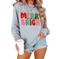 thumbnail image 2 of Wutalume Women's Relaxed Fit Character Print Round Neck Long Sleeve Sweatshirt, Soft and Cozy Top for Casual and Daily Wear, with a Trendy Print and Comfortable Fit,Light Gray XL, 2 of 3