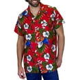 thumbnail image 3 of Chemise Hawaïenne Funky, Cerise Perroquet, Rouge, 4XL, 3 of 4