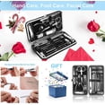 thumbnail image 6 of Rongsi Manicure Set 19 in 1 Nail Clippers, Stainless Steel Professional Grooming Kits, Nail Care Tools Pedicure kit with Luxurious Travel Case (Black), 6 of 10