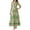 Green, variant on felwors Womens 2025 Summer Casual V Neck Boho Maxi Dress Flowy Aline Bell Sleeve Tiered Floral Dresses Navy, L