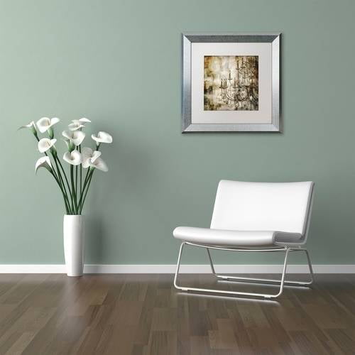 Trademark Fine Art "Lumi?res II" Canvas Art by Color Bakery White Matte, Silver Frame
