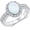 5, variant on 925 Sterling Silver Oval Opal Moissanite Ring,White Opal Promise Engagement Rings Gemstone Jewelry for Women Her(Size 5-9)