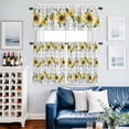 thumbnail image 2 of Sunflower Kitchen Curtains Valances and Tiers Set of 3 Butterfly Bee Tier Curtains and Valance with Rod Pocket for Small Windows, 27.5"x24", 2 of 9