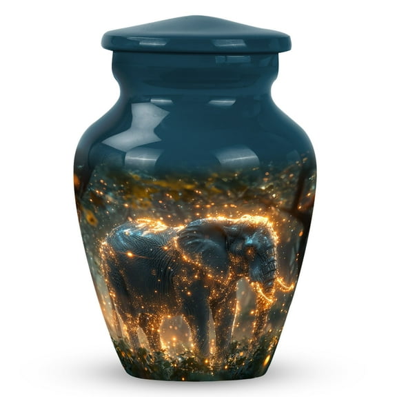 Enchanted Forest Behemoth Black Urn - Memorial Keepsakes For Ashes - Cremation Urns For Adult Ashes Men - Human Cremation Urns (Size -3inch,1Pcs)
