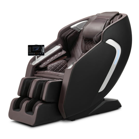 VEVOR Massage Chair, 4D Full Body Zero Gravity Recliner with SL Track, Yoga Stretch, AI Voice Control, Heat, Foot Roller, Retractable Pedal, 36 Airbags, LCD, Armrest Controls, Rolling Base