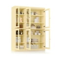 thumbnail image 5 of 100% Solid Wood 48.5" Pantry China Cabinet with Clear Glass Doors and Adjustable Shelves, 5 of 6