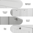 thumbnail image 3 of Laundry Hamper Cabinet with 2 Tilt-Out Laundry Baskets, Waterproof MDF Laundry Sorter Organizer with Anti-Tilt Device, Freestanding Storage Cabinet for Bathroom, Laundry Room, Bedroom, 3 of 6
