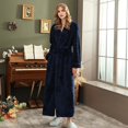 thumbnail image 1 of Camisón de terciopelo para pareja de otoño e invierno, bata de baño gruesa de gran tamaño para hombres y mujeres, pijama alargado, camisón blanco, 1 of 6