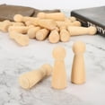 thumbnail image 3 of Adornos De Madera, Muñecas De Clavija De Madera, Adornos Tallados Para Fiesta, Banquete, Regalo De Aniversario, Regalo De Cumpleaños, 3 of 7