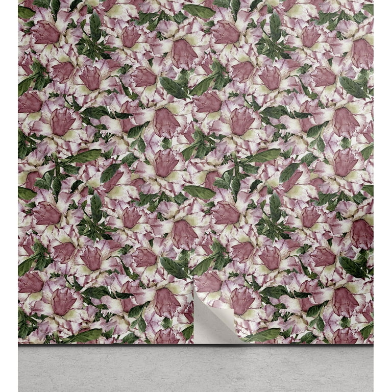 VEELIKE Dried Wildflowers Floral Wallpaper Peel and Stick for Bedroom  Girl's Room 17.7''x118'' Self Adhesive Retro Purple Floral Contact Paper  Removable Wallpaper for Walls Cabinets Desk Drawer Liners 
