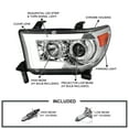 thumbnail image 3 of Spec-D Tuning Chrome Projector Headlights w/ LED Sequential Signal Compatible with 2007-2013 Toyota Tundra, 2008-2017 Toyota Sequoia, Left + Right Pair Headlamps Assembly, 3 of 6