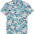thumbnail image 2 of American Eagle Mens Floral Button Up Shirt, Blue, Large, 2 of 2
