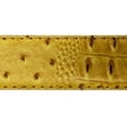 thumbnail image 2 of Men Yellow Faux Crocodile Alligator Skin Leather Belt, 2 of 3