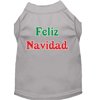 Christmas Screenprinted Dog Shirt, "Feliz Navidad"
