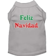 Christmas Screenprinted Dog Shirt, "Feliz Navidad"