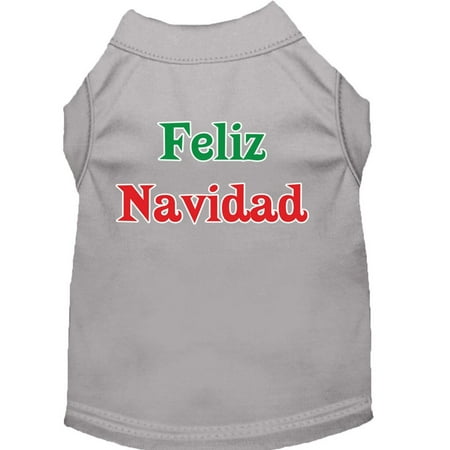 Christmas Screenprinted Dog Shirt, "Feliz Navidad"