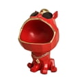 thumbnail image 1 of Caja de almacenamiento de perro cve Estatua Estatuil rojo Sunnimix Cuenco de almacenamiento de llaves, 1 of 8