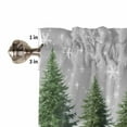 thumbnail image 5 of Snowman Merry Christmas Kitchen Curtains and Valances Set, Gray Winter Socks Xmas Tree Rod Pocket Window Valance 18 Inch Window Curtain Panels for Living Room Bedroom Laundry, 27.5x24in, 3 Pieces, 5 of 7