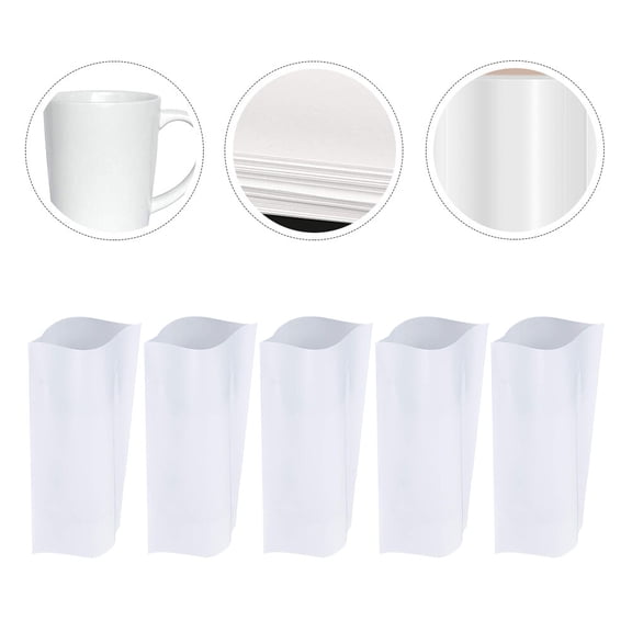 OATIPHO 20Pcs Heat Shrink Wrap for Water Bottle White Sublimation Shrink Film Sleeves