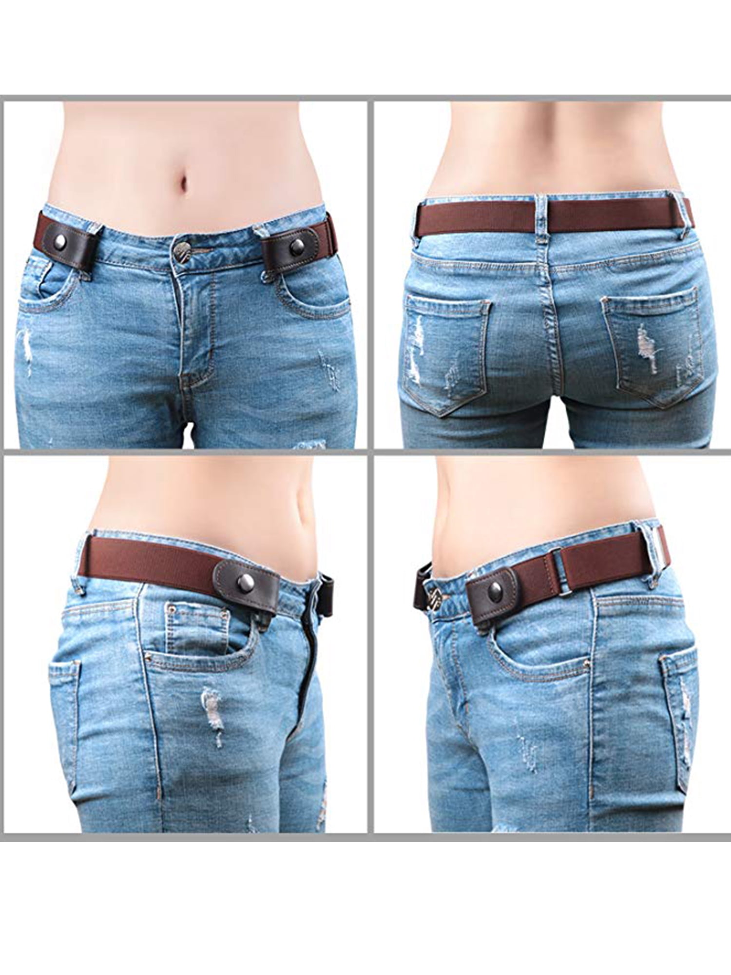 No Buckle Stretch Belt For Women Men 