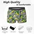 thumbnail image 2 of Men's Boxer Briefs, Lemons on Striped Soft Comfy Mens Underwear Boxer Briefs Breathable With Widen Waist, 2 of 7