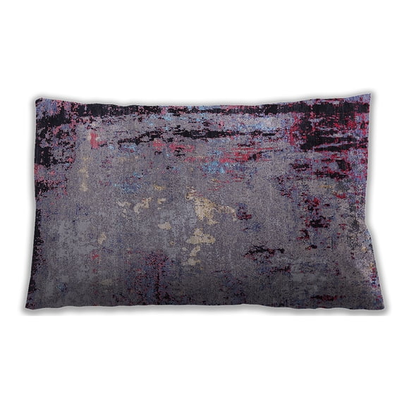 Ahgly Company Indoor Rectangular Mid-Century Modern Lumbar Throw Pillow, 13 inch by 19 inch