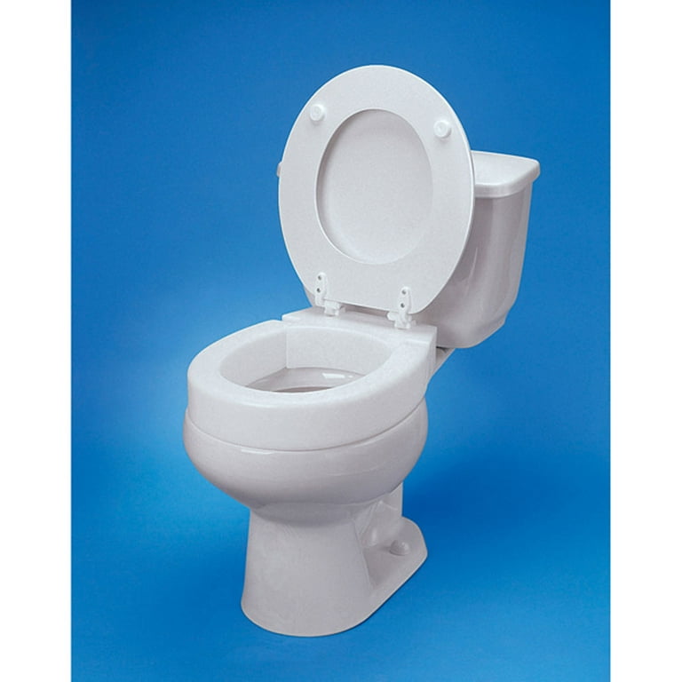 Maddak Elevated toilet seat , hinged, elongated Maddak Elevated toilet seat , hinged, elongated