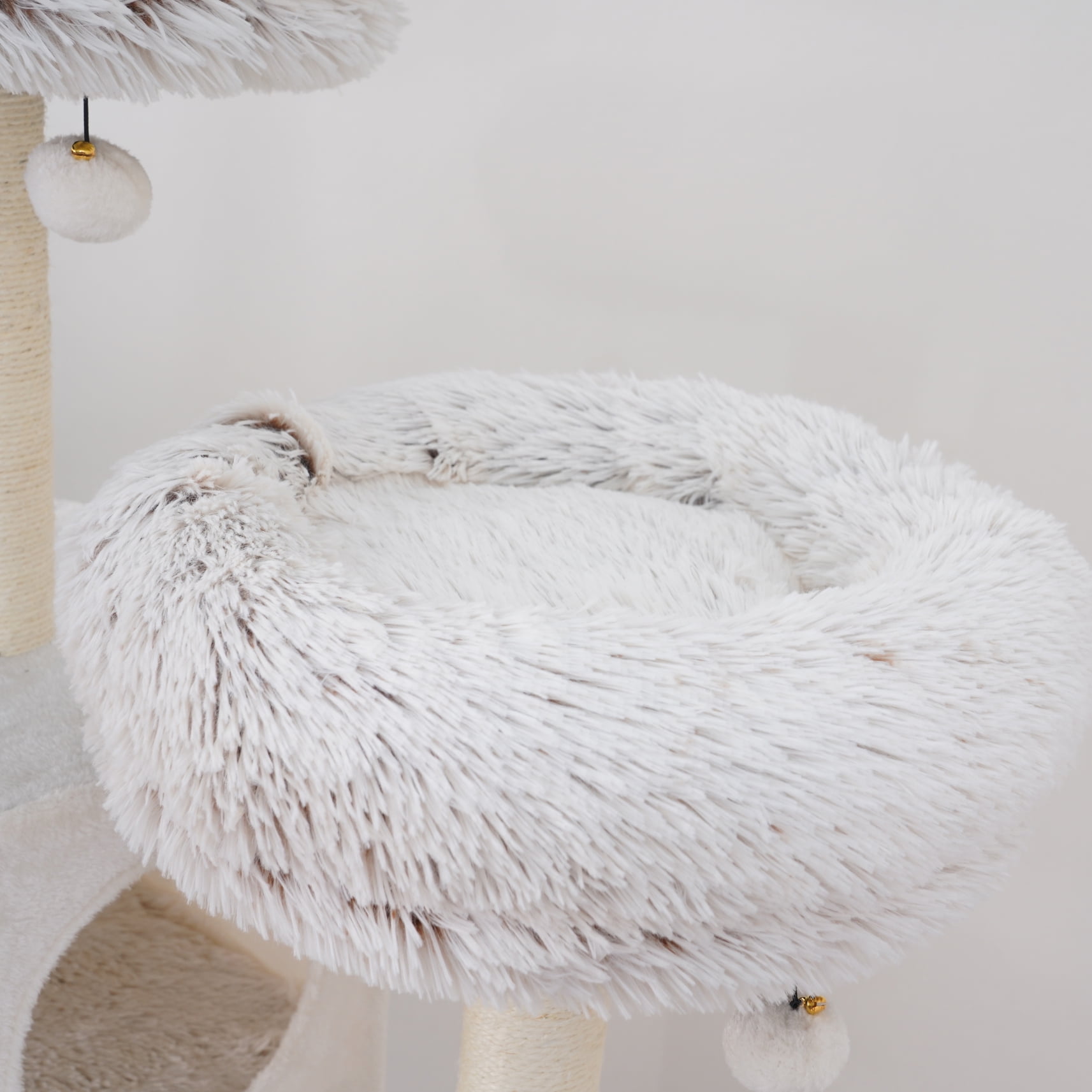 Vibrant Life 8-Level 73" Cat Tree Sanctuary with Condos  Hammock Perches Toys, Cream