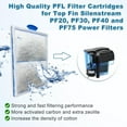 thumbnail image 4 of Driamor Aquatic Power Fish Tank Filtration Cartridges with Carbon & Zeolite for Top Fin Silenstream PF-L, 8 Pack, 4 of 7