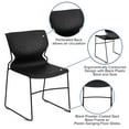 thumbnail image 5 of Emma + Oliver Home and Office Black Full Back Stack Chair with Black Frame - Guest Chair, 5 of 12