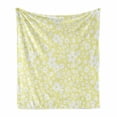thumbnail image 1 of Floral Soft Flannel Fleece Throw Blanket, Graphic Daisy Blossoms Design on Yellow Background Spring Flowers Artwork, Cozy Plush for Indoor and Outdoor Use, 50" x 70", Yellow and White, by Ambesonne, 1 of 6