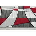 thumbnail image 3 of HR HANDCRAFT RUGS HR Color Block / Geometric /Linear Contemporary Hand Carved Area Rug Red - 5' x 7', 3 of 5