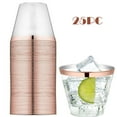 thumbnail image 1 of With Gold For Party Picnic Edge 25 Transparent Beach Cups Wedding Pieces And Plastic Cups Drinking Camping Kitchen，Dining & Bar, 1 of 8