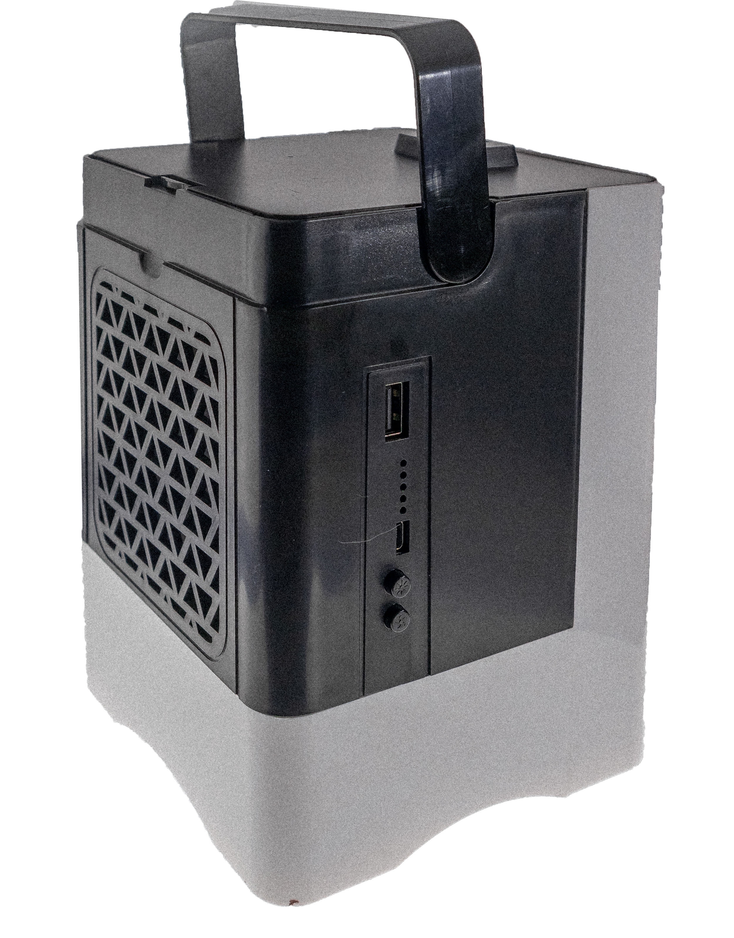 Premium Polar Personal Space Evaporative Air Conditioner Cooler - Portable Battery Powered, Power Bank - Charges Cell Phones, Humidifier & Fan (5-1) - Movable Vents