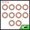 Engine Oil Drain Crush Flat Washer Gaskets 10pcs 10 x 18 x 1mm Copper Tone