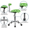 thumbnail image 6 of Flash Furniture Vibrant Spicy Lime and Chrome Swivel Task Office Chair with Tractor Seat, 6 of 13