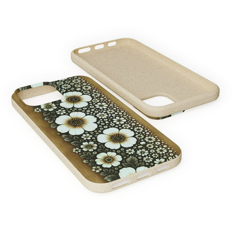 Eco-Friendly Boho Wood Carved Floral Phone Case for iPhone 14 Pro  Rustic  Nature Design  Unique Boho Art  Botanical Pattern, Biodegradable Phone  Case - Walmart.com