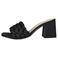 thumbnail image 2 of Soda Shoes Women Block High Heel Sandals Braided Band Square Toe Satin SHAUNA-S Black 9, 2 of 3