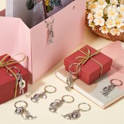 1 Box 20Pcs Cowboy Boot Keychain Pack Horseshoe Keychains Bulk 70mm Alloy Antique Silver Boots Key Chain for Western Party Wedding Christmas Favors Gifts Supplies Horse Lover Men Adults