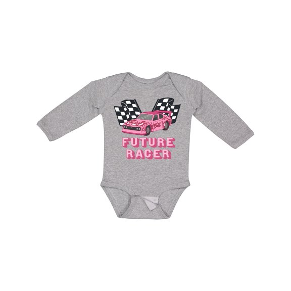 Inktastic Pink Future Racer Boys or Girls Long Sleeve Baby Bodysuit