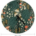 thumbnail image 6 of Forest Wall Clock, Watercolor Mountain Forest Nature Tree Woodland Round Clocks Wall Decor Silent No Ticking 12 Inch Wooden Clock for Bedroom Living Room Home Office, 6 of 7