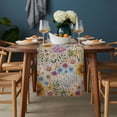 thumbnail image 2 of Sunflower Vintage Table Runner - 48 Inch Long, Kitchen Dining Table Runner Dresser Scarves, Yellow Floral Summer Botanical Retro Art Farmhouse Decor for Coffee Tables Wedding Party Banquet, 2 of 8