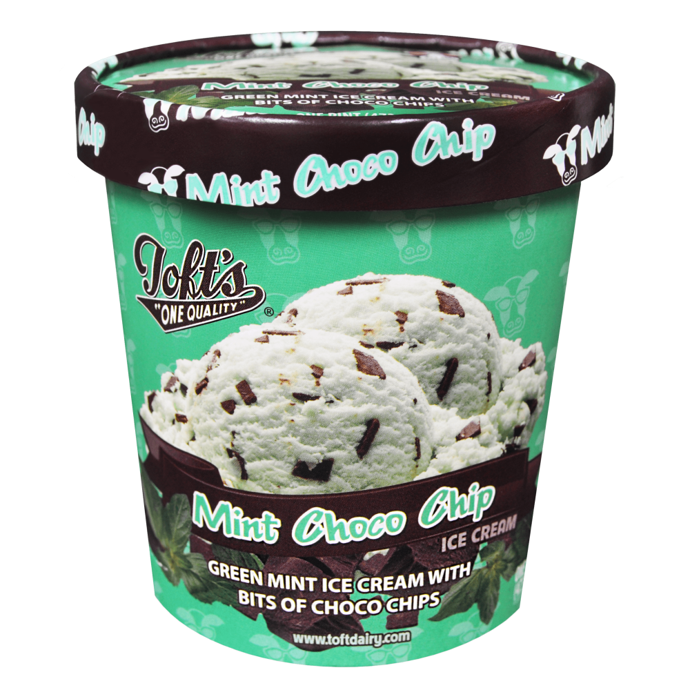 Toft's Mint Choco Chip Ice Cream 16oz