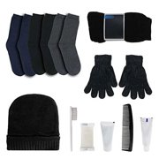 Wholesale 12 Piece Hygiene/ Winter Kit for Homeless, Charity, and Travel