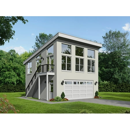 763-7503: Modern Garage 0 Bed, 0 Bath Luxury Home Plan, 750 Sq Ft: Full Blueprints with License to Build by Home Plan Marketplace - Lesuto