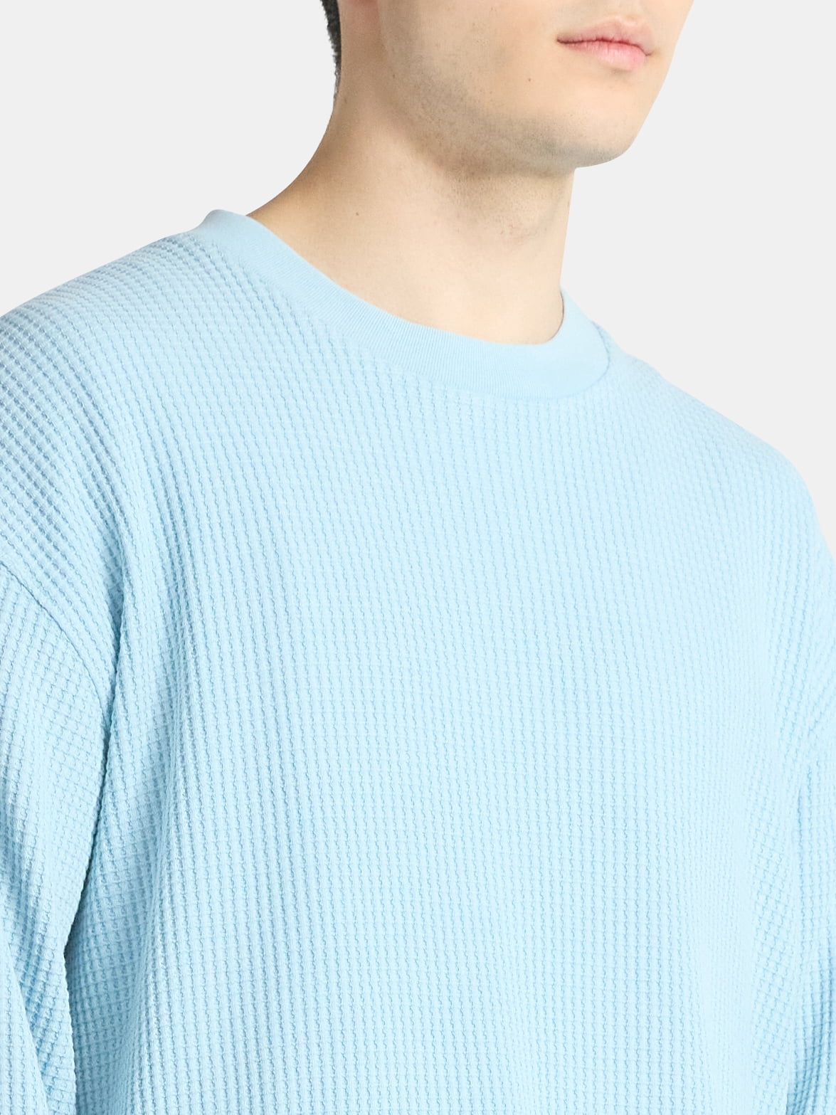 No Boundaries Thermal Tee with Long Sleeves, Men's & Big Men's