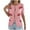 Pink, variant on MOJOGO Women's Tie Front Tops Short Sleeve Crewnrck Tee Sweet Lip Print T Shirts Lightweight Knitted Sweaters White S