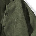 thumbnail image 5 of Herrnalise New Fashion Casual Men's Shirt Loose Autumn Winter Daily Warm Corduroy Shirt Jacket Long Sleeve Hoodless Casual Outwear & Jackets Olive Green, 5 of 6