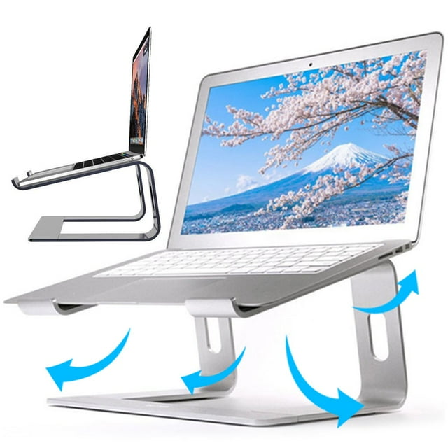 Desk Laptop Stand Aluminum Computer Riser Ergonomic Collapsible Laptop Holder for Desk Compatible with 10 to 15.6 Inches Notebook Computer